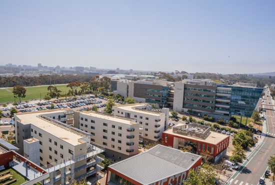 Aerial view of UC San Diego's Seventh College.